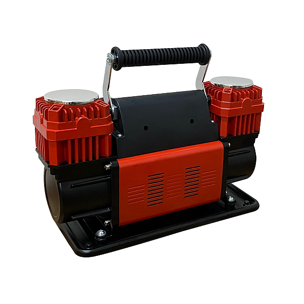 COMPRESSOR DE AR AUTOMOTIVO TRONOS TR5058 DUPLO PISTÃO 2x60MM 300L/MIN MAX 150PSI 12V BOX I