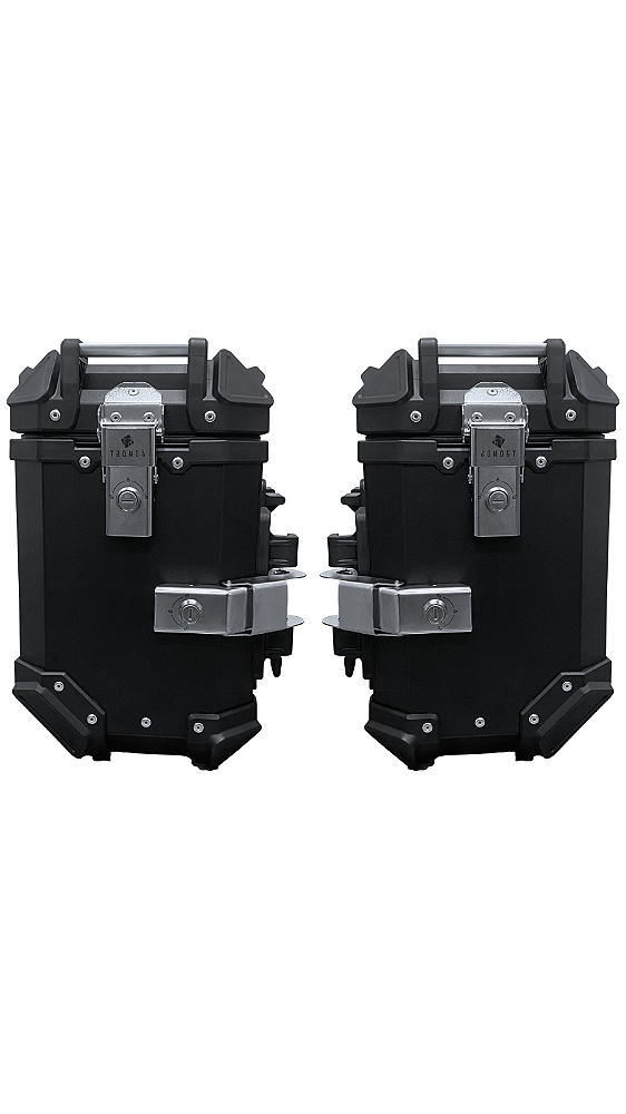 BAU MOTO LATERAL 36L-T-X ALUMINIO PRETO TRONOS (PAR)
