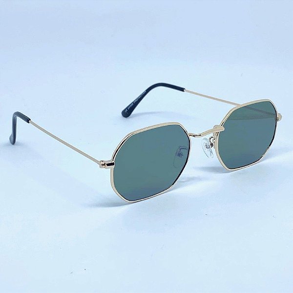 ÓCULOS DE SOL LONG BEACH - VERDE COM DOURADO