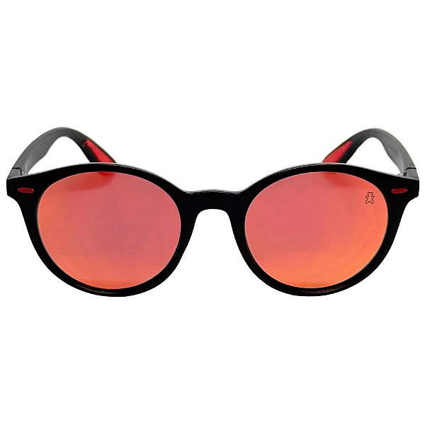 ÓCULOS DE SOL ITÁLIA POLARIZADO - VERMELHO ESPELHADO COM PRETO