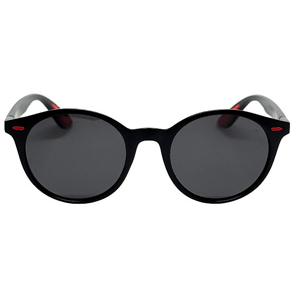 ÓCULOS DE SOL ITÁLIA POLARIZADO - PRETO DETALHE VERMELHO