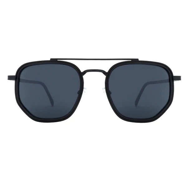 ÓCULOS DE SOL ARIZONA - HEXAGONAL - PRETO C/ PRETO