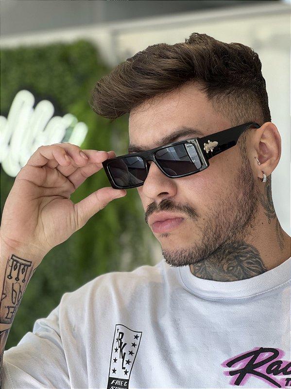 ÓCULOS DE SOL ATENAS - PRETO COM DOURADO