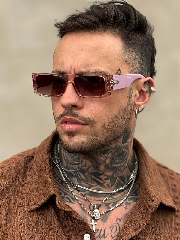 ÓCULOS DE SOL ATENAS - ROSE CLEAR COM MARROM DEGRADÊ