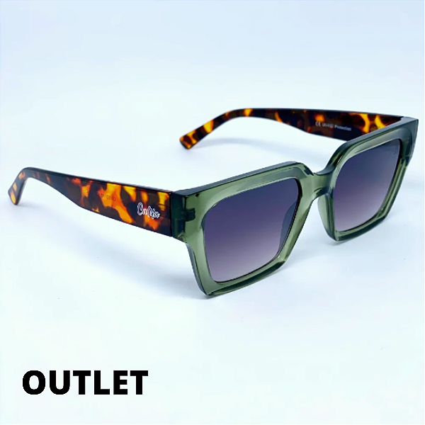 ÓCULOS MILÃO VERDE COM ANIMAL PRINT OUTLET (Pequenas Avarias)