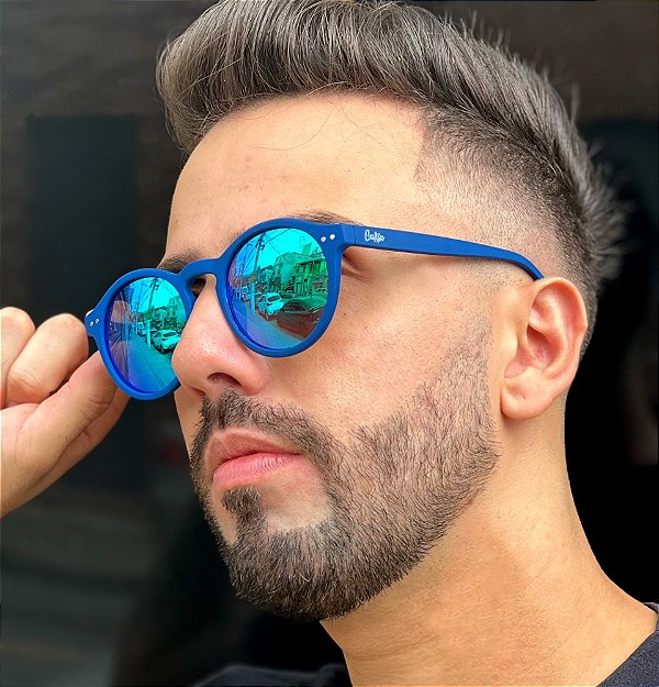 ÓCULOS DE SOL VIBES - AZUL FOSCO ESPELHADO (unissex)