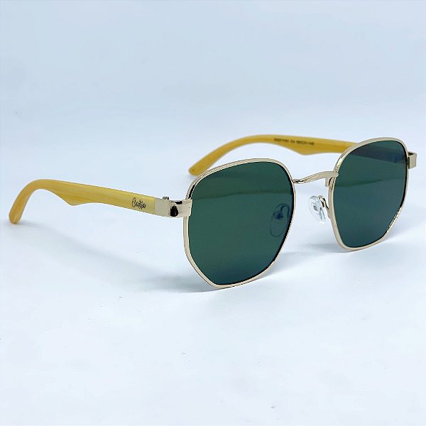 ÓCULOS DE SOL HAWAI - VERDE C/ DOURADO