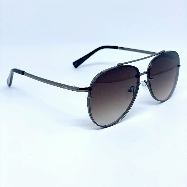 ÓCULOS DE SOL AVIADOR FOX - PRETO DEGRADÊ COM GRAFITE (unissex)