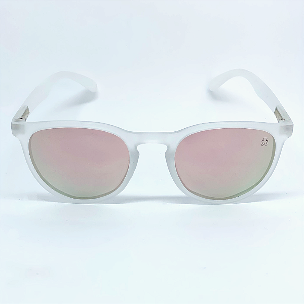 ÓCULOS DE SOL FIESTA POLARIZADO - TRANSPARENTE FOSCO COM ROSE ESPELHADO