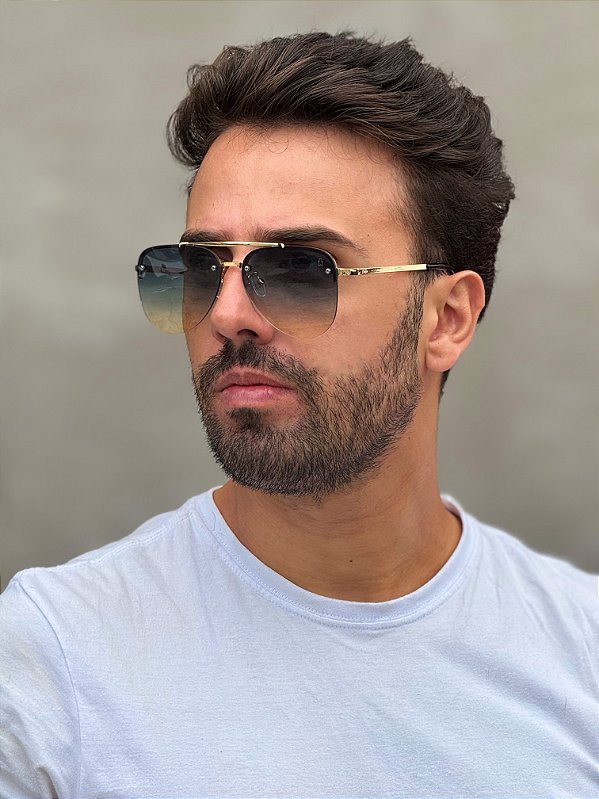 ÓCULOS DE SOL AVIADOR HOLY - VERDE DEGRADÊ