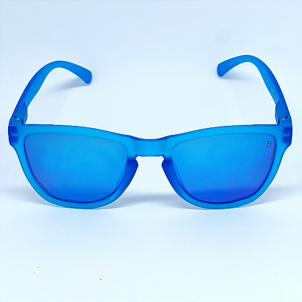 ÓCULOS DE SOL ESPORTIVO POLARIZADO ZOOM - AZUL BEBE C/AZUL ESPELHADO