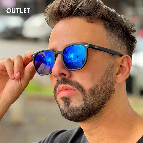 ÓCULOS IPANEMA PRETO COM AZUL ESPELHADO OUTLET (Pequenas Avarias)