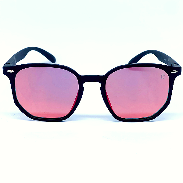 ÓCULOS DE SOL IPANEMA - PRETO FOSCO COM VERMELHO ESPELHADO