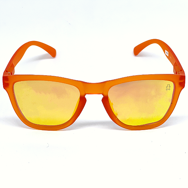 ÓCULOS DE SOL ESPORTIVO ZOOM POLARIZADO - LARANJA C/ LARANJA ESPELHADO