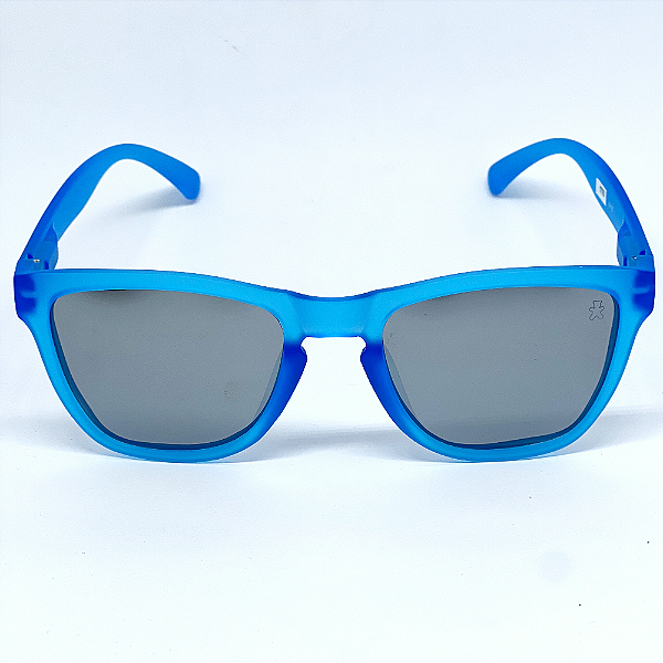 ÓCULOS DE SOL ESPORTIVO ZOOM - AZUL BEBE C/ PRATA ESPELHADO