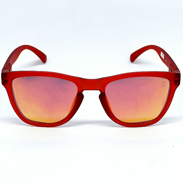 ÓCULOS DE SOL ESPORTIVO ZOOM POLARIZADO - VERMELHO C/ VERMELHO ESPELHADO