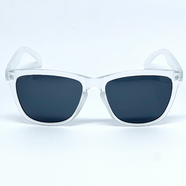 ÓCULOS DE SOL ESPORTIVO ZOOM - TRANSPARENTE FOSCO C/ PRETO
