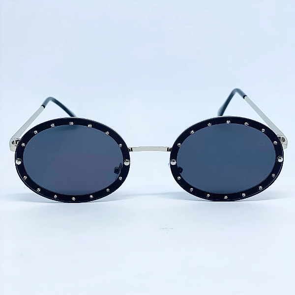 ÓCULOS DE SOL MOON - PRETO C/ PRATA