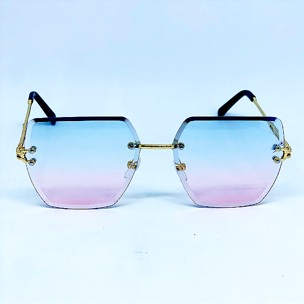 ÓCULOS DE SOL LADY - AZUL E ROSA CLARO