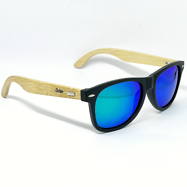 ÓCULOS DE SOL POLARIZADO SAN BERNARDINO 2.0 - CAMALEÃO ESPELHADO COM BAMBU