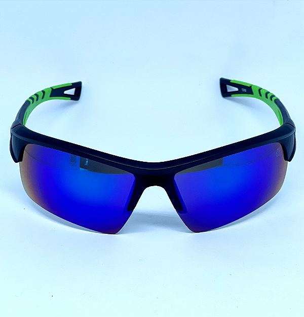ÓCULOS ESPORTIVO LEWIS - PRETO C/ AZUL ESPELHADO