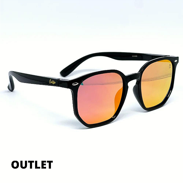 ÓCULOS IPANEMA PRETO COM VERMELHO ESPELHADO OUTLET (Pequenas Avarias)