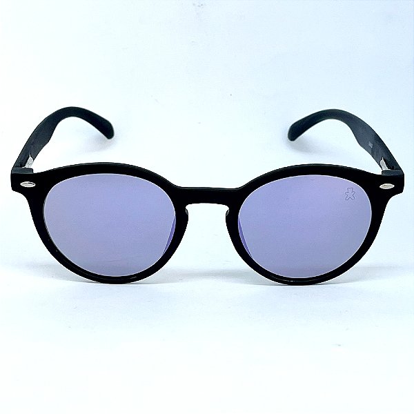 ÓCULOS DE SOL ESPORTIVO FIRE - PRETO C/ ROXO ESPELHADO (unissex)