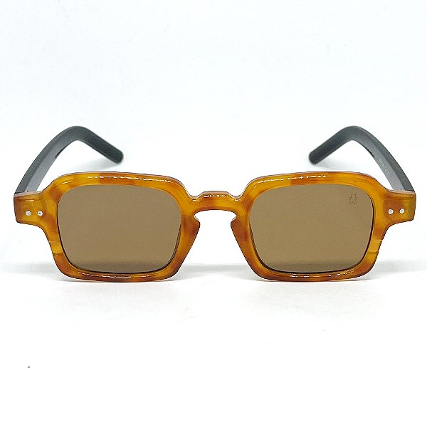 ÓCULOS DE SOL BOSTON - LARANJA ANIMAL PRINT C/ PRETO