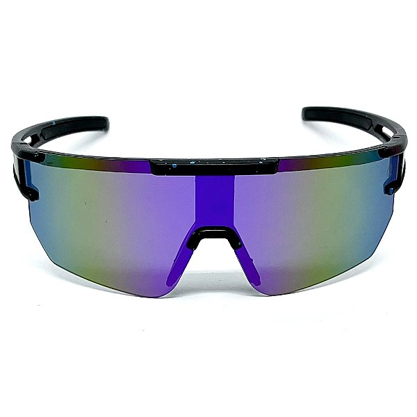 ÓCULOS DE SOL ESPORTIVO SNOW - ROXO ESPELHADO COM PRETO