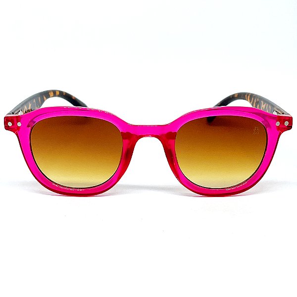 ÓCULOS DE SOL FLY - ROSA COM HASTE ANIMAL PRINT