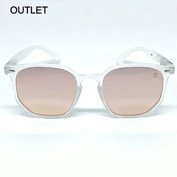ÓCULOS IPANEMA TRANSPARENTE FOSCO COM ROSA ESPELHADO (Pequenas Avarias)
