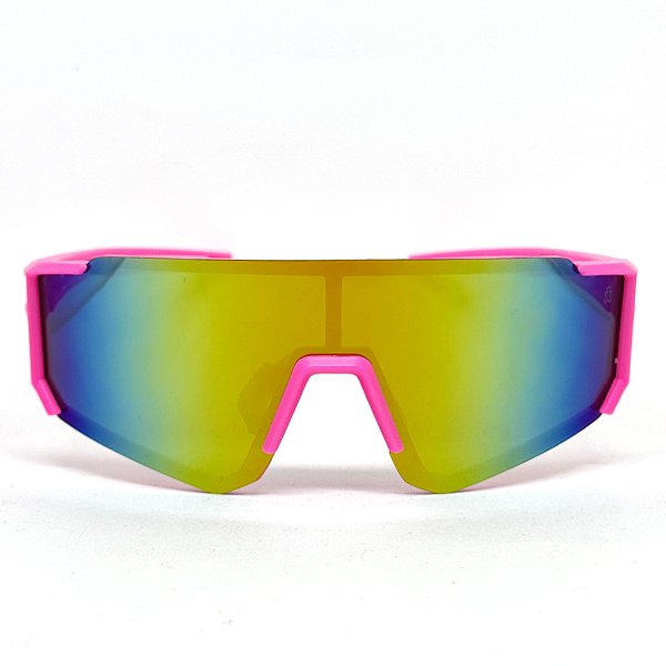 ÓCULOS DE SOL ESPORTIVO ICE - ROSA C/ COLORIDO ESPELHADO