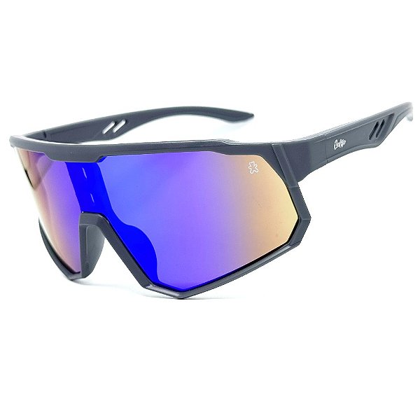 Óculos de Sol Esportivo Jet 2.0 - Cinza c/ Camaleão