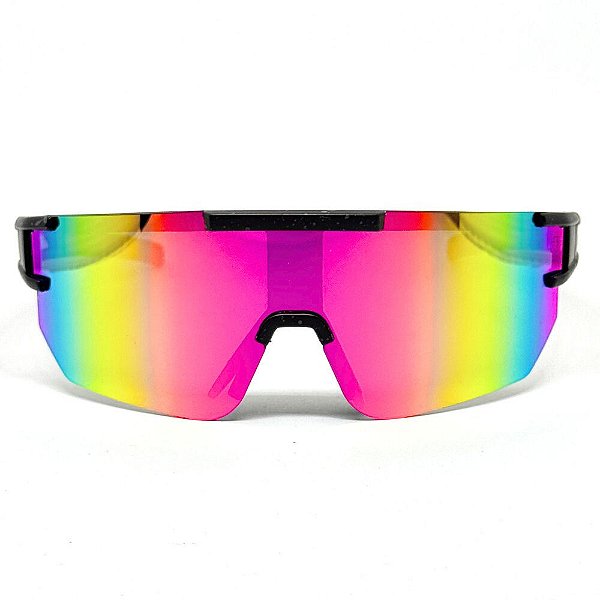 ÓCULOS DE SOL ESPORTIVO SNOW - ROSA PINK ESPELHADO