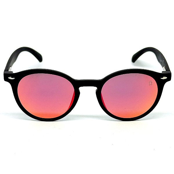 ÓCULOS DE SOL ESPORTIVO FIRE - PRETO COM VERMELHO ESPELHADO (unissex)
