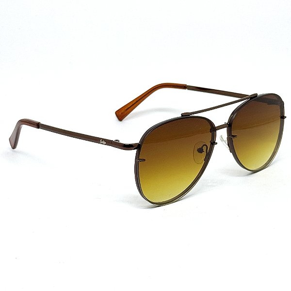 ÓCULOS DE SOL AVIADOR FOX - MARROM DEGRADÊ COM BRONZE