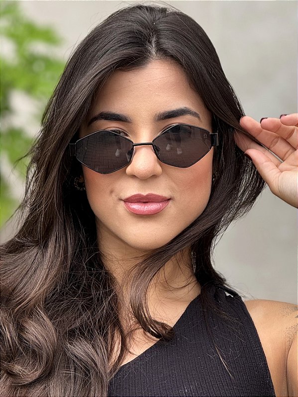 ÓCULOS DE SOL RETRÔ EVA - PRETO