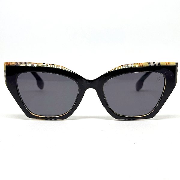 ÓCULOS DE SOL JULY - PRETO COM XADREZ