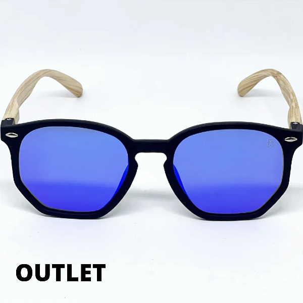 ÓCULOS IPANEMA WOOD AZUL ESPELHADO - OUTLET (Pequenas Avarias)