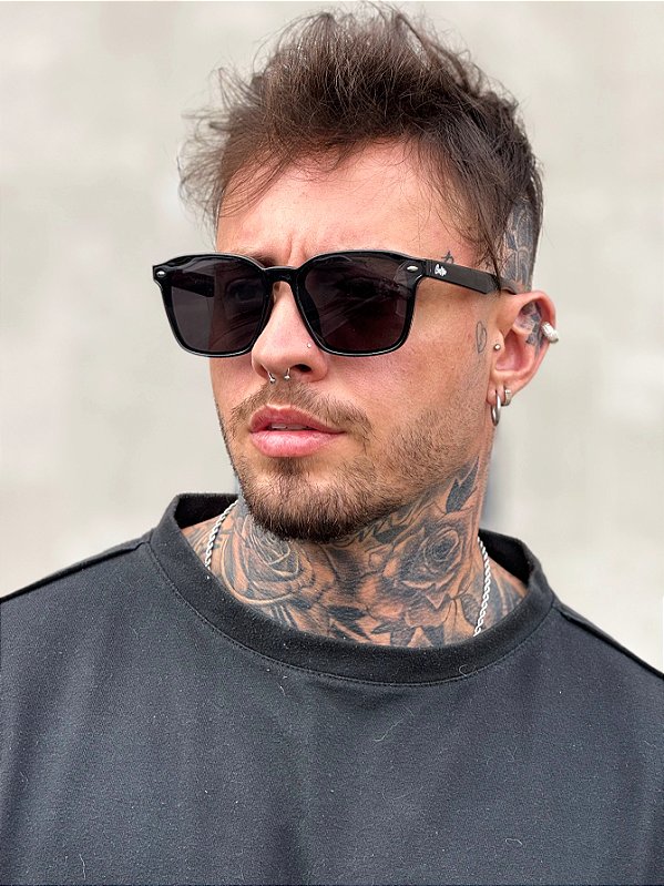 ÓCULOS DE SOL POLARIZADO DARK - PRETO BRILHANTE