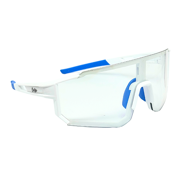 Óculos de sol Ice Fotocromático Unissex - Branco c/ Azul Espelhado
