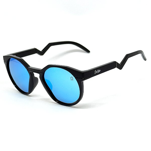 ÓCULOS DE SOL POLARIZADO BROKE - PRETO COM AZUL