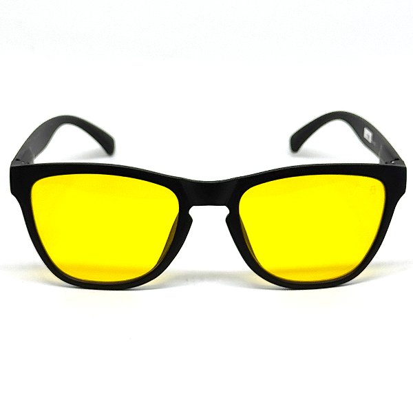 ÓCULOS DE SOL ESPORTIVO POLARIZADO ZOOM - PRETO COM LENTE AMARELA