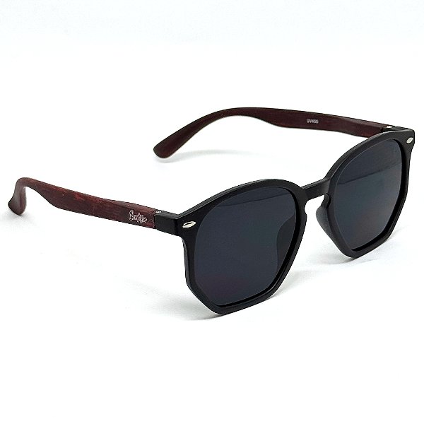ÓCULOS DE SOL IPANEMA WOOD - PRETO COM HASTE ESCURA