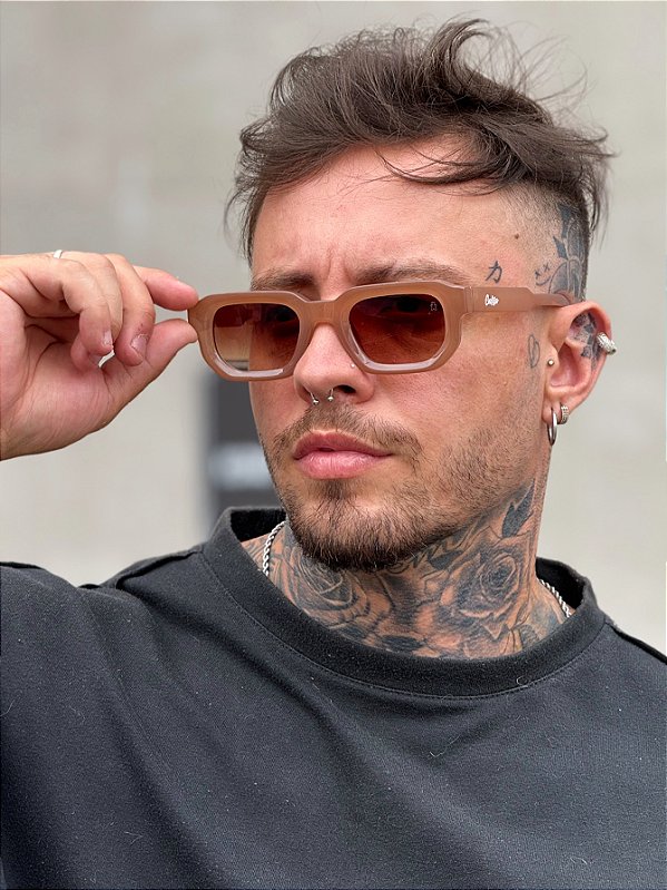 ÓCULOS DE SOL RETRÔ DOMUS - NUDE