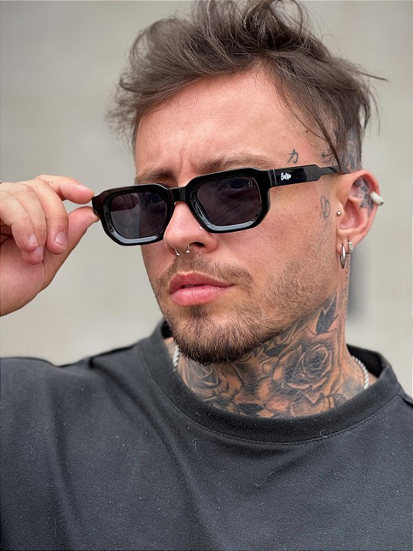 ÓCULOS DE SOL RETRÔ DOMUS - PRETO