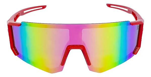 ÓCULOS DE SOL ESPORTIVO ICE - VERMELHO CAMALEÃO ESPELHADO