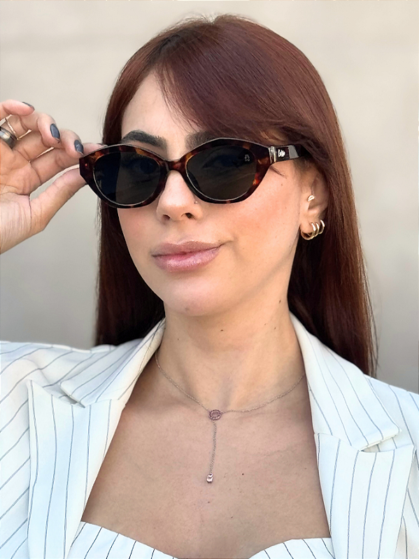 ÓCULOS DE SOL JENY - TARTARUGA COM VERDE