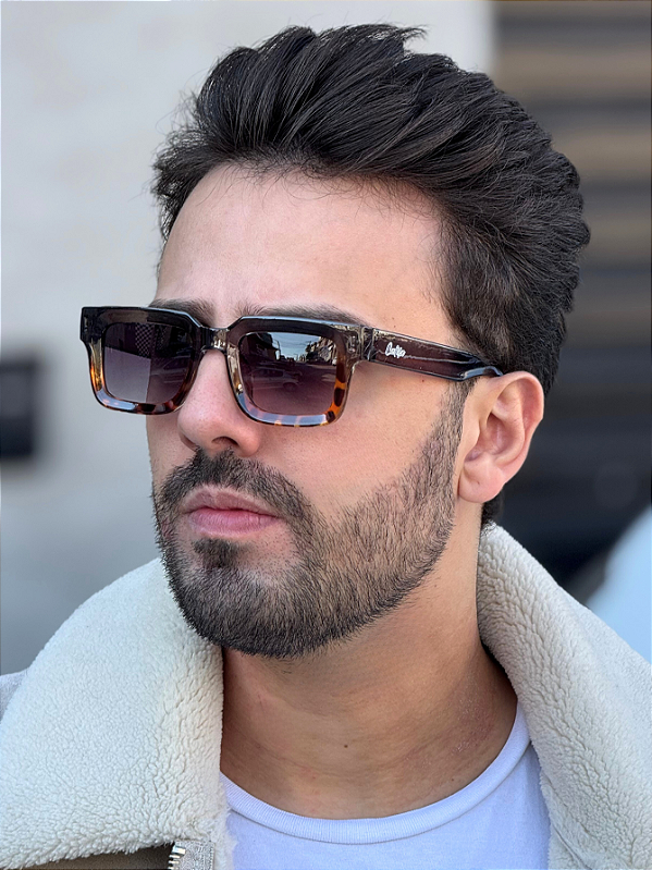 Óculos de Sol Denver - Fumê c/ Animal Print