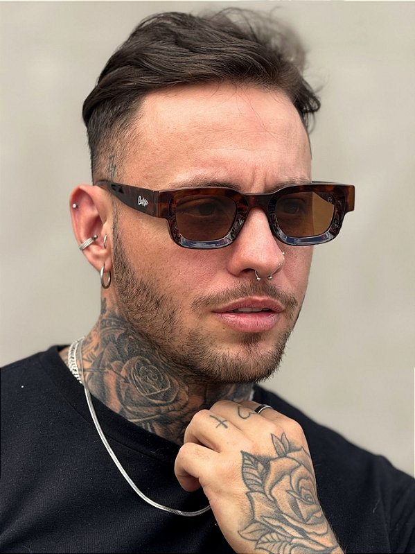 ÓCULOS DE SOL DETROIT - TARTARUGA COM MARROM